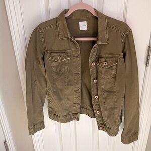 Promod Olive Green Denim Jacket